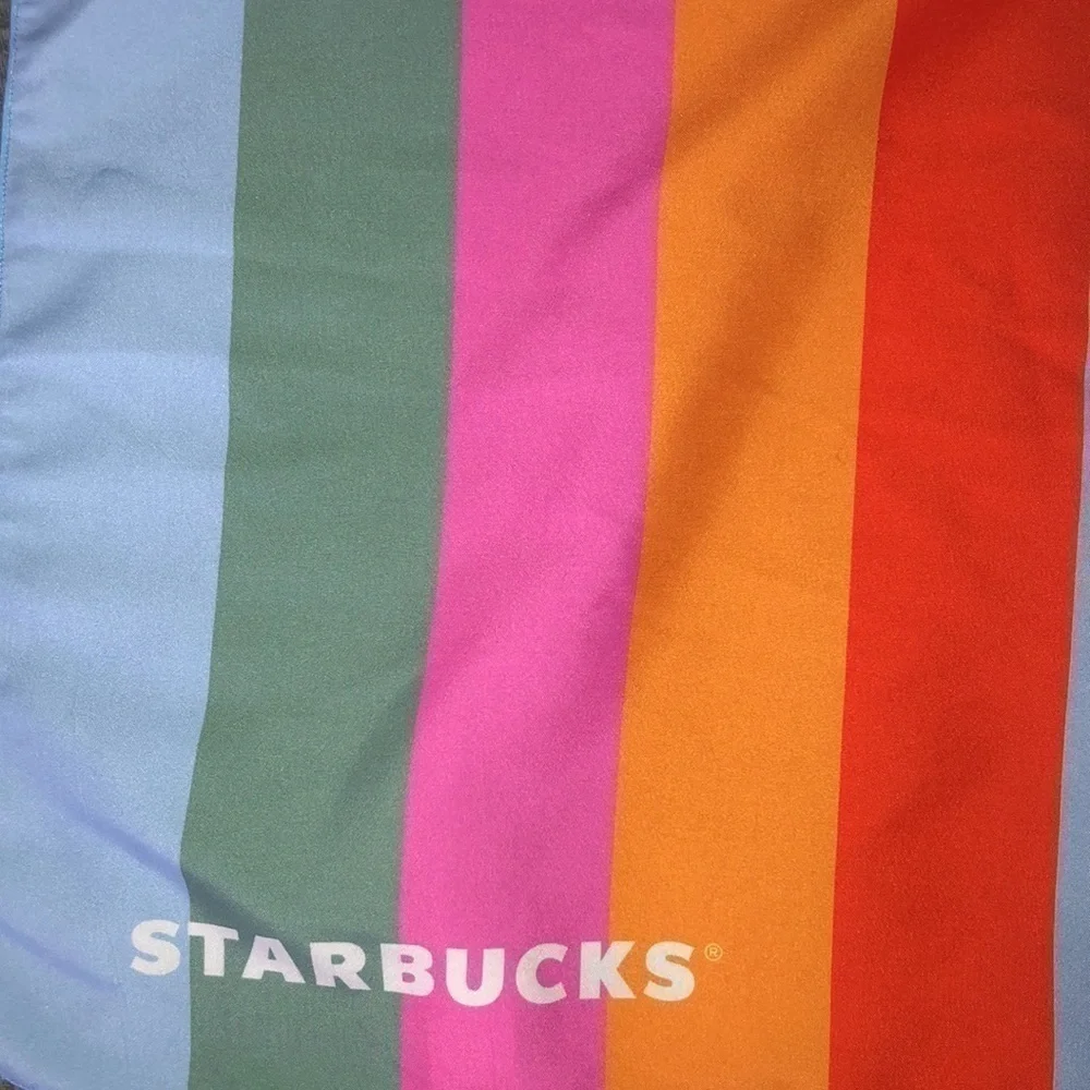 ✨RARE✨2019 STARBUCKS PRIDE 🌈 FLAG/ SCARF
